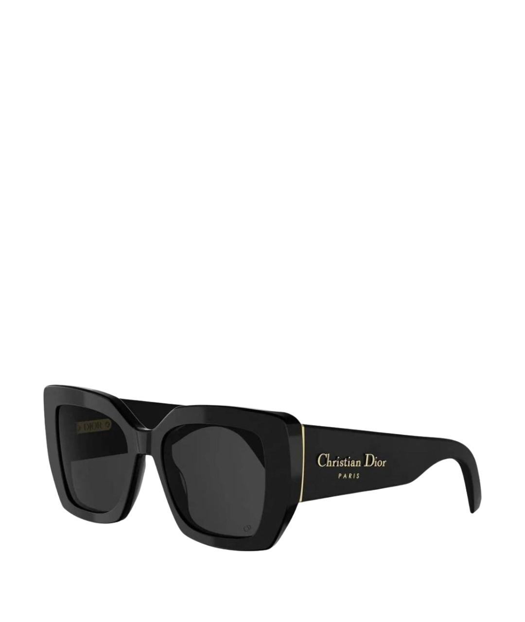 CHRISTIAN DIOR Черные пластиковые солнцезащитные очки, фото 1