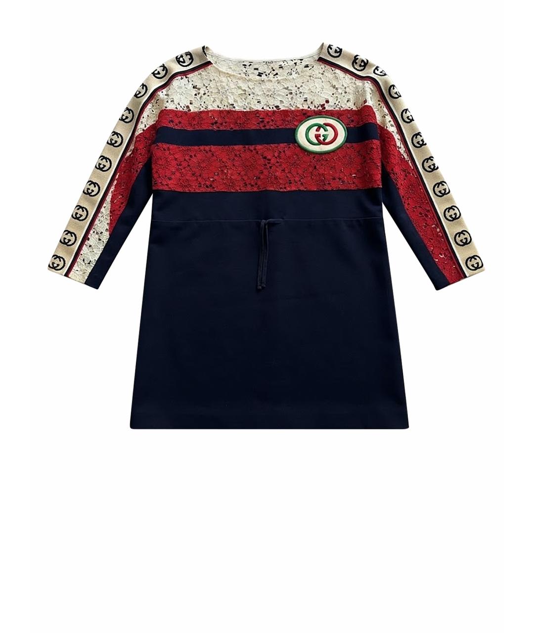 GUCCI Мульти полиэстеровое повседневное платье, фото 1