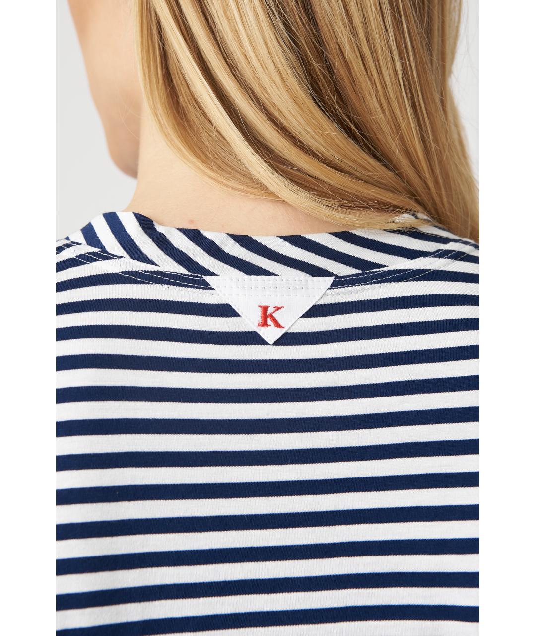 KITON Темно-синяя хлопковая футболка, фото 5