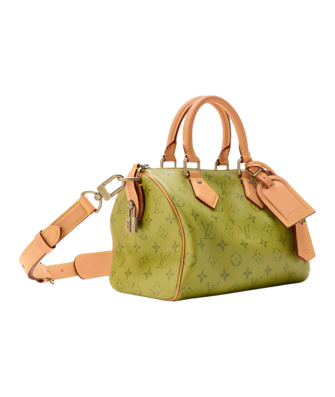 LOUIS VUITTON Зеленая сумка на плечо из канвы, фото 2
