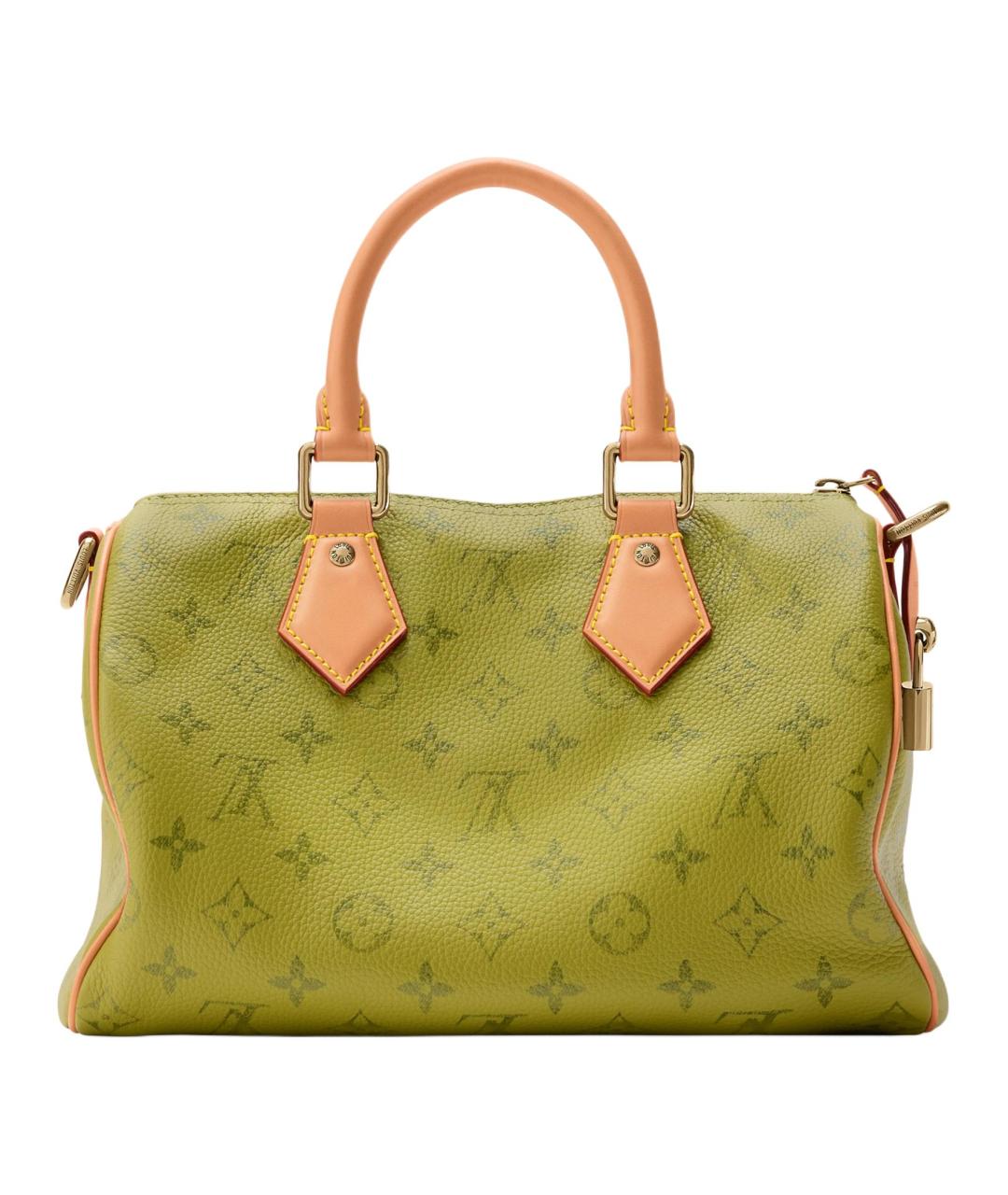 LOUIS VUITTON Зеленая сумка на плечо из канвы, фото 3