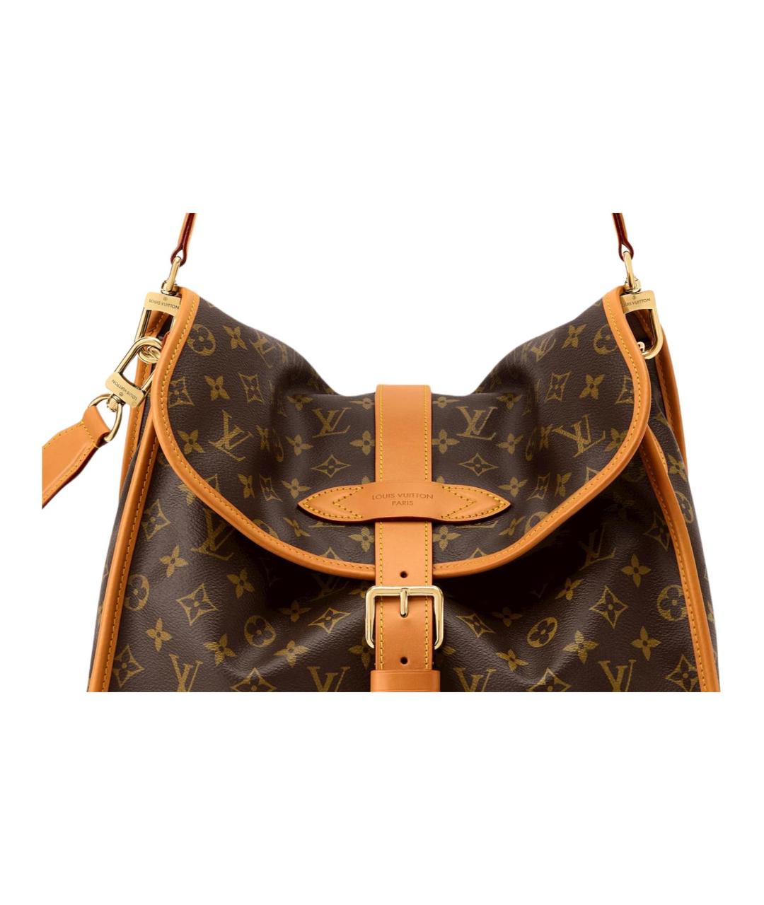 LOUIS VUITTON Коричневая сумка на плечо из канвы, фото 5