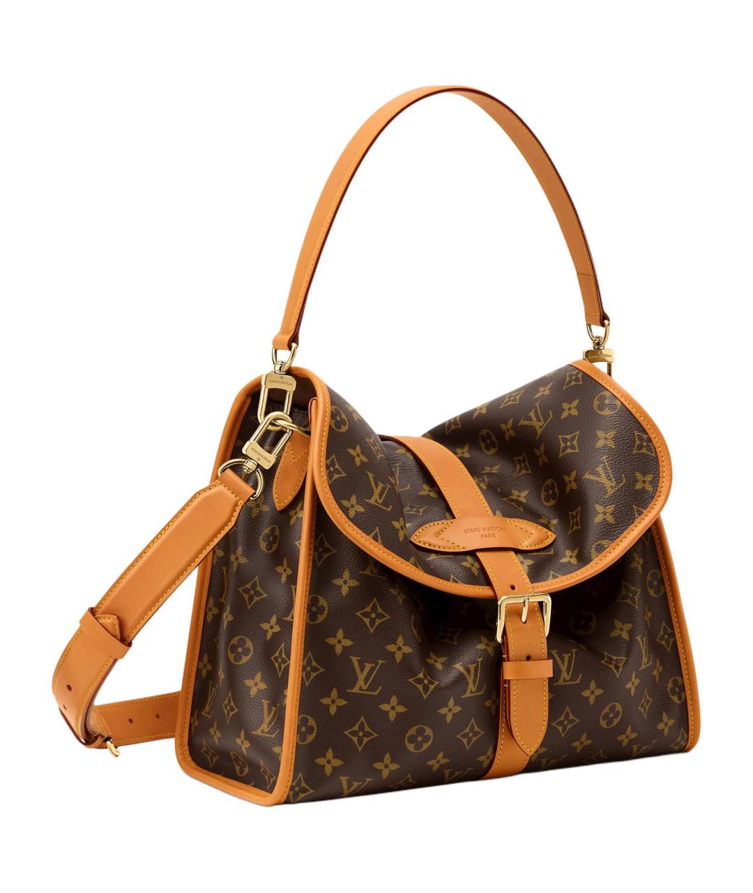 LOUIS VUITTON Коричневая сумка на плечо из канвы, фото 2