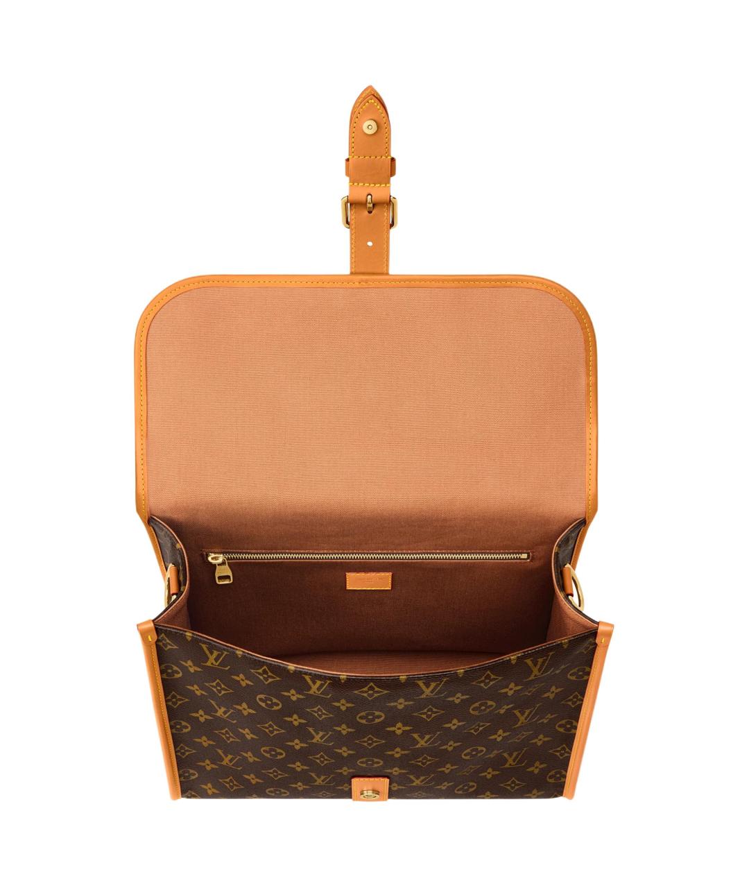 LOUIS VUITTON Коричневая сумка на плечо из канвы, фото 4
