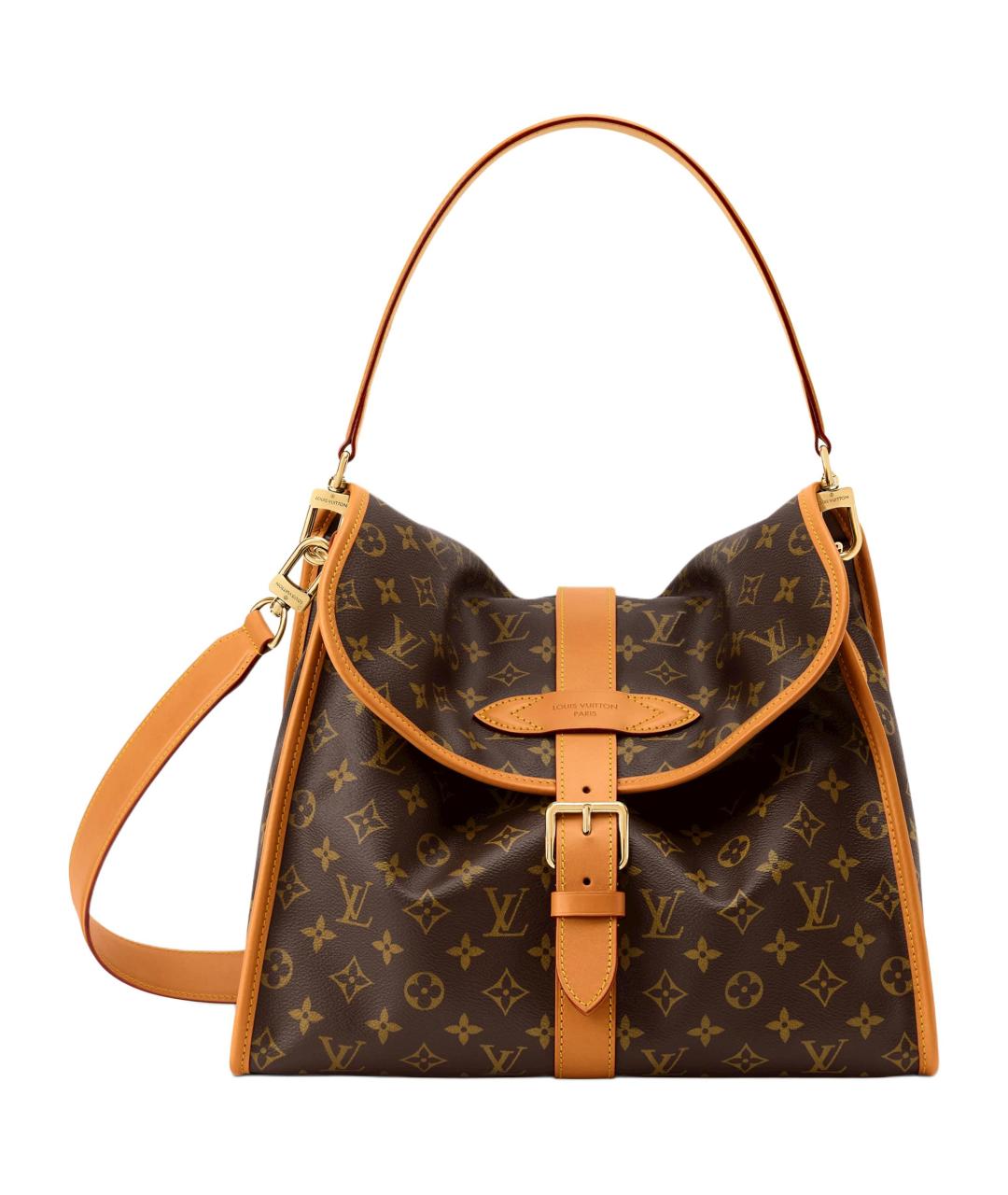 LOUIS VUITTON Коричневая сумка на плечо из канвы, фото 1