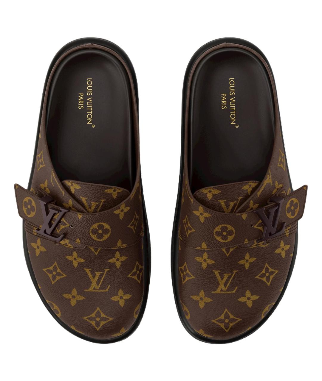 LOUIS VUITTON Коричневые сандалии, фото 4