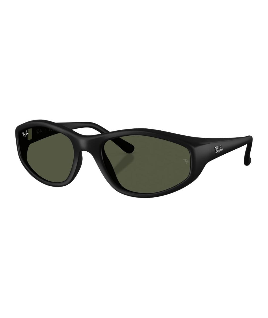 RAY BAN Черные пластиковые солнцезащитные очки, фото 1