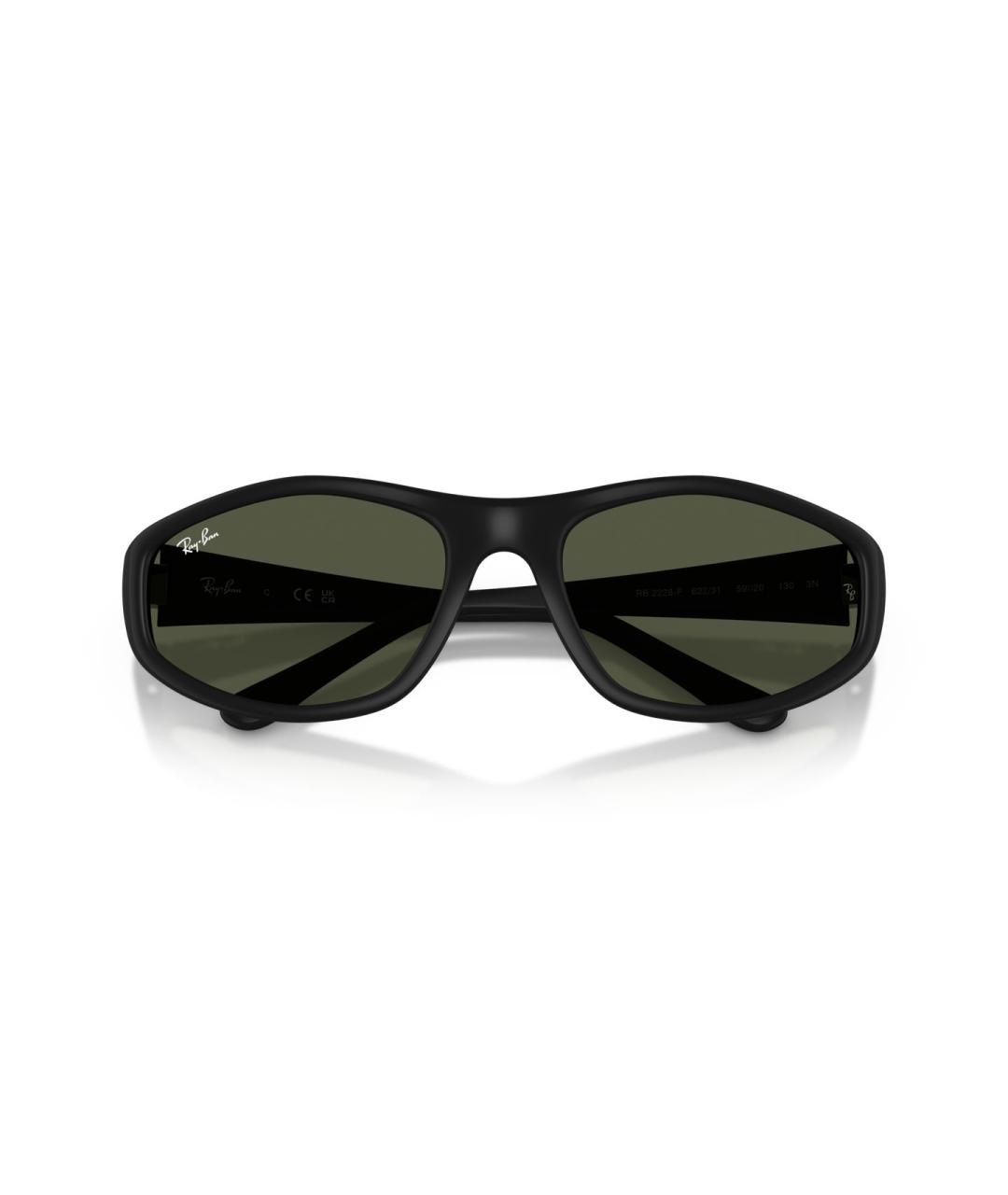 RAY BAN Черные пластиковые солнцезащитные очки, фото 3