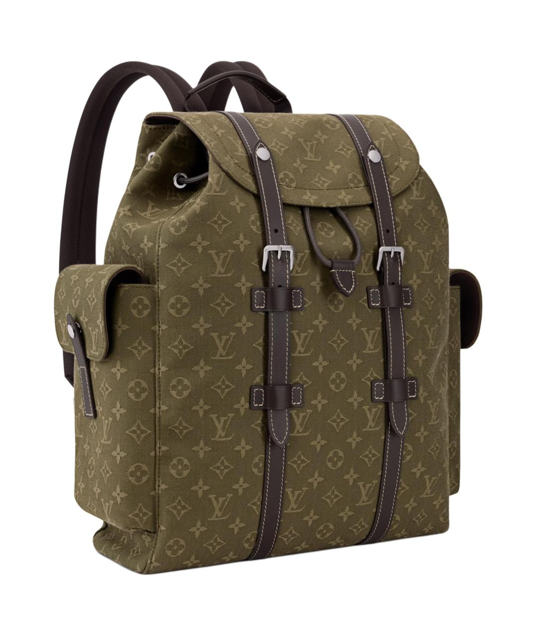 LOUIS VUITTON Зеленый рюкзак из канвы, фото 2