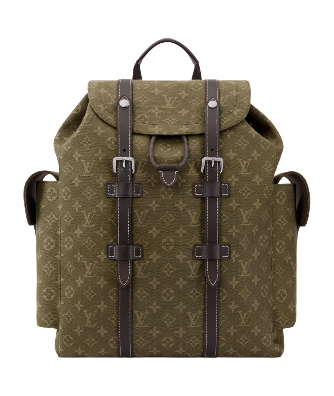 LOUIS VUITTON Зеленый рюкзак из канвы, фото 1