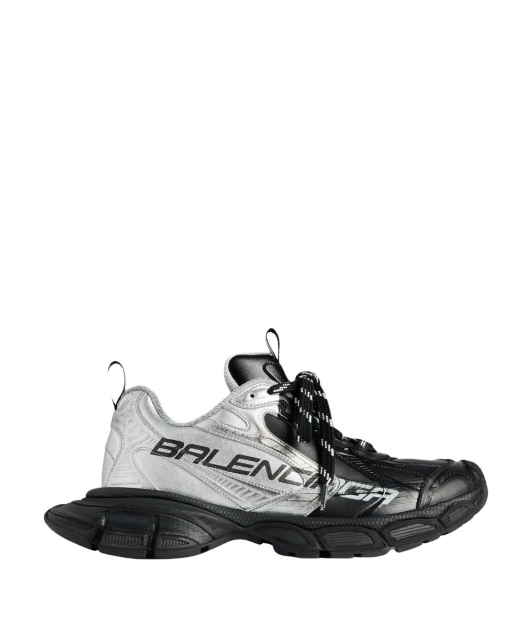 BALENCIAGA Черные кожаные низкие кроссовки / кеды, фото 1