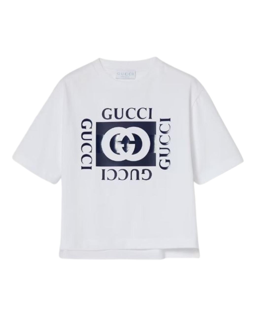 GUCCI Синяя хлопковая детская футболка, фото 1