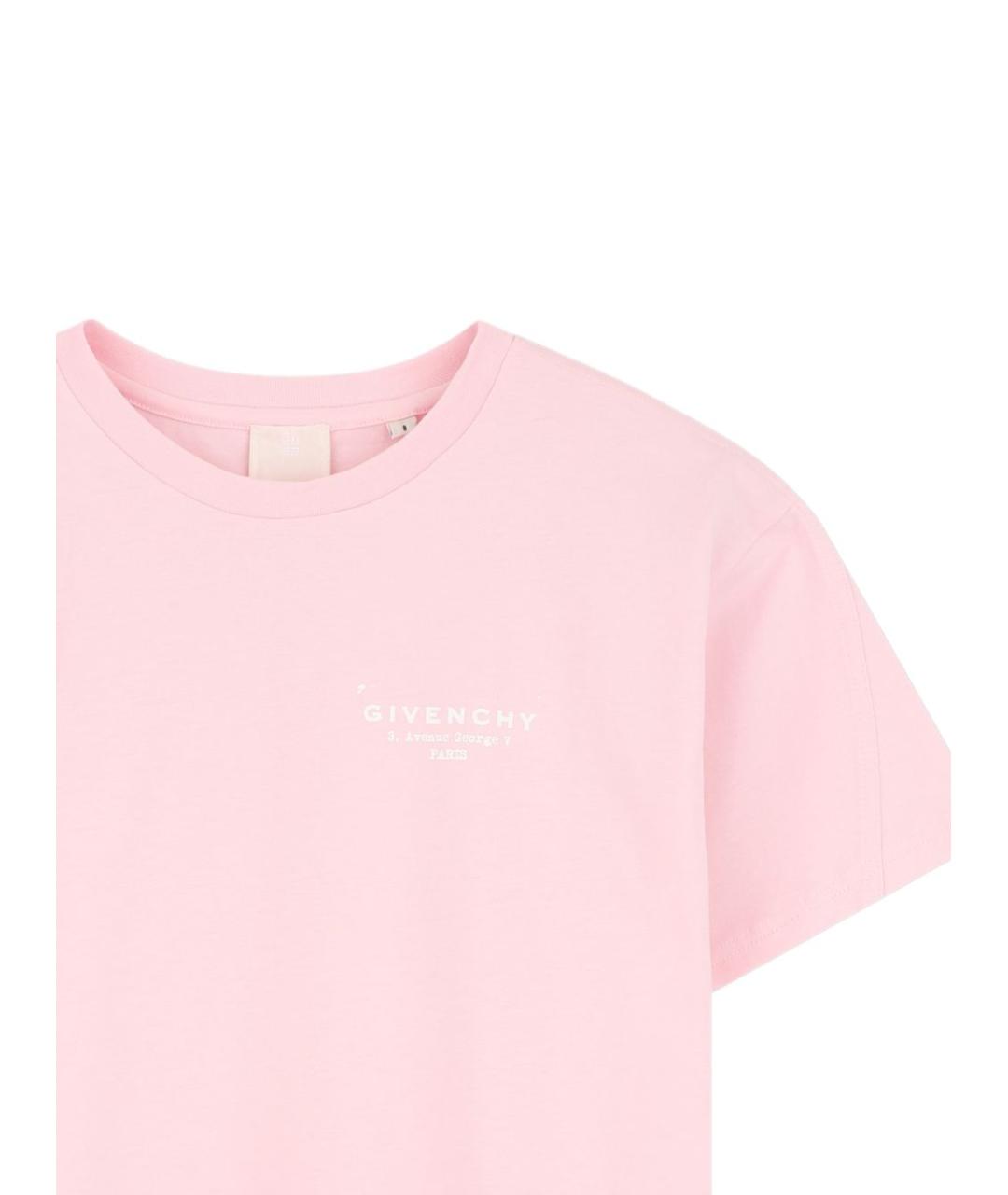 GIVENCHY Розовая хлопковая детская футболка, фото 3