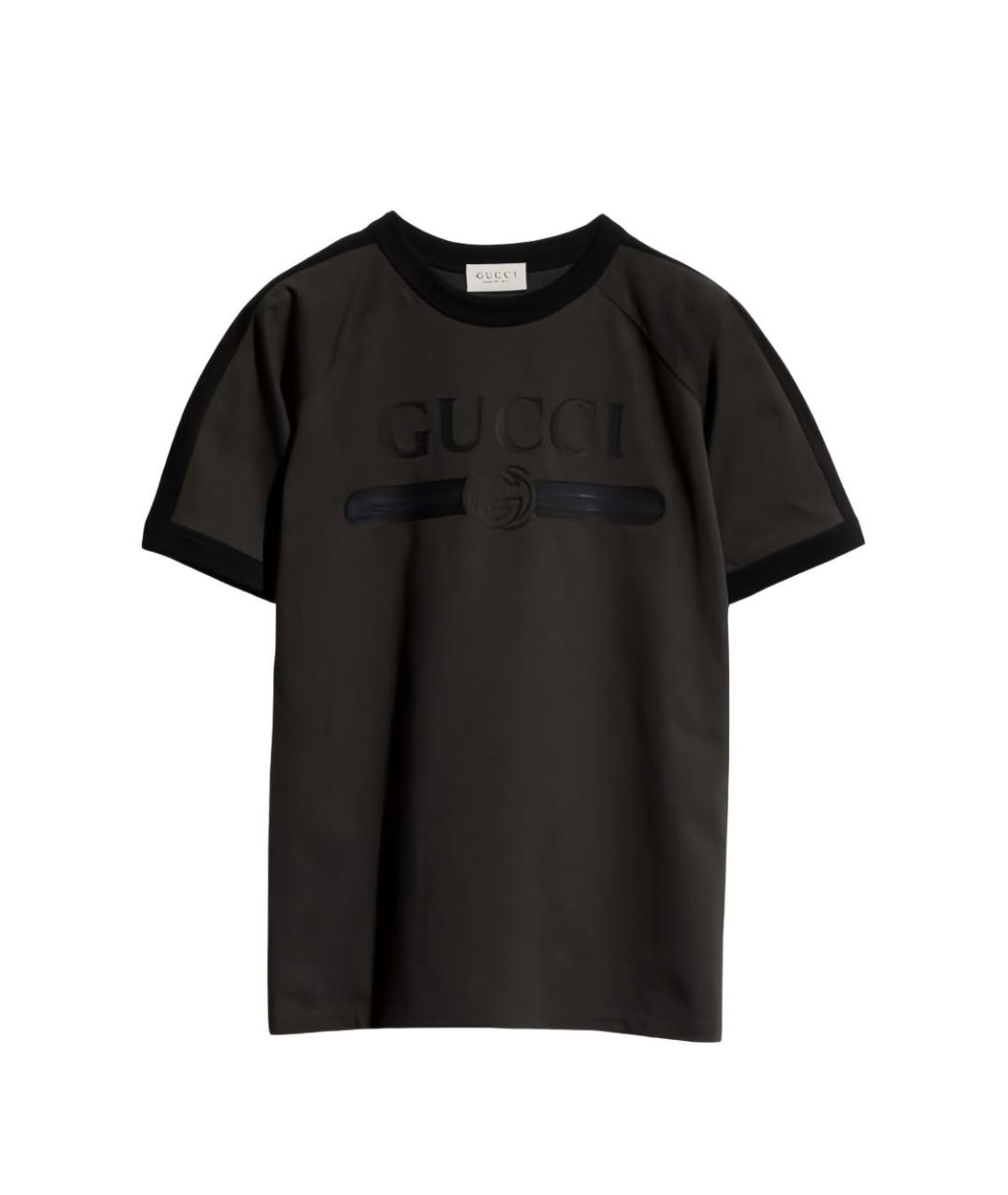 GUCCI Антрацитовая хлопковая детская футболка, фото 3