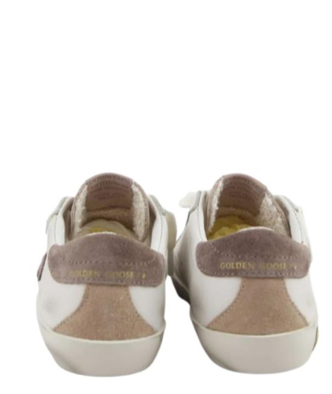 GOLDEN GOOSE Бежевые кожаные кеды, фото 2