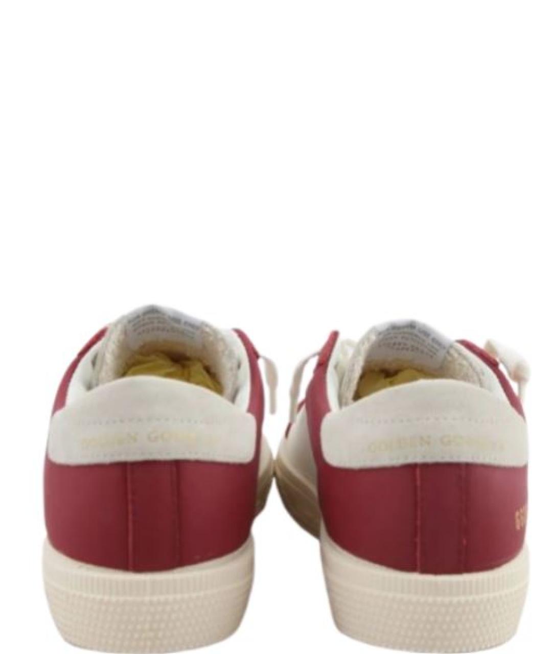 GOLDEN GOOSE Красные кожаные кеды, фото 2