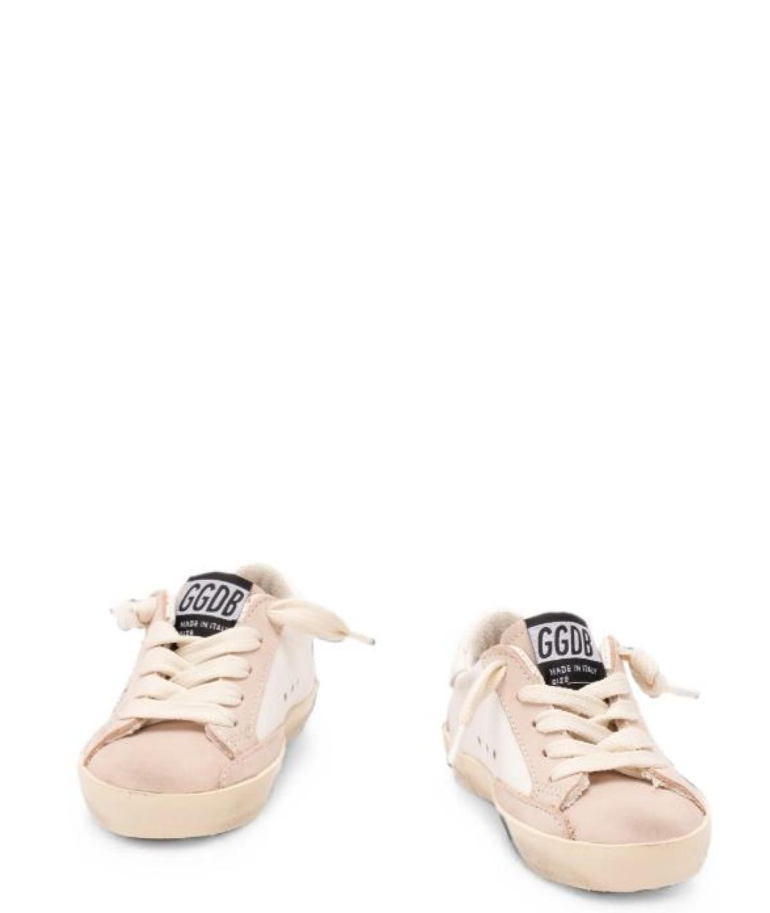 GOLDEN GOOSE Бежевые кожаные кеды, фото 2