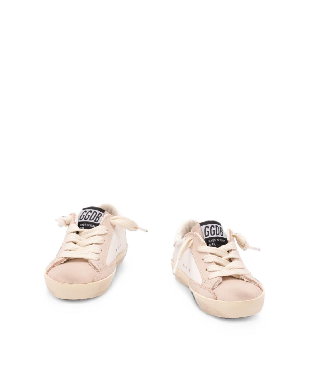 GOLDEN GOOSE Бежевые кожаные кеды, фото 5