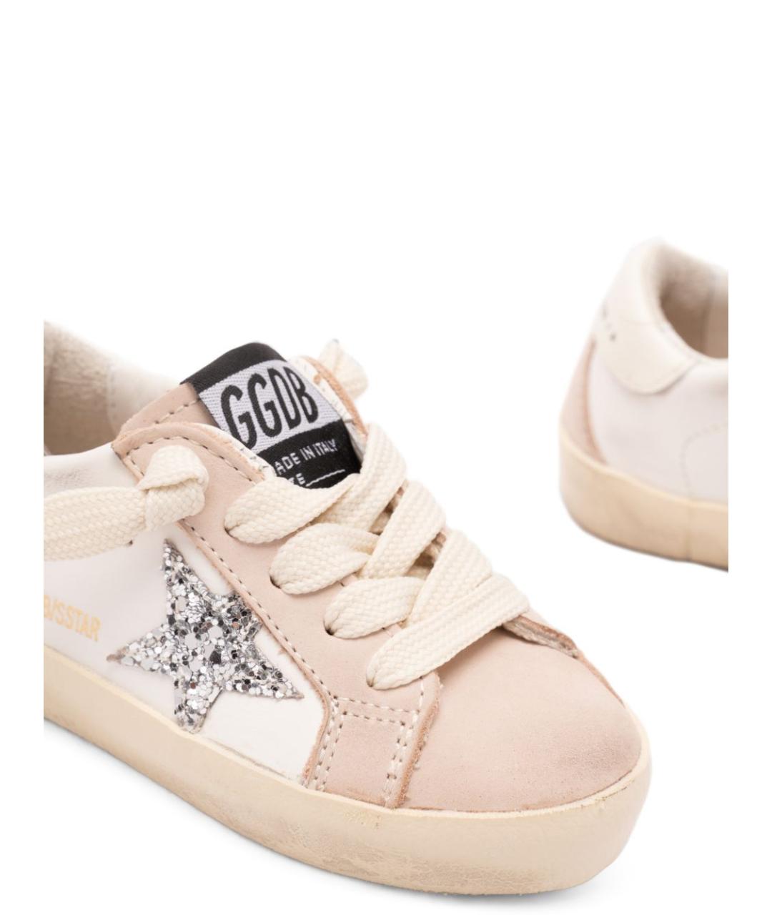 GOLDEN GOOSE Бежевые кожаные кеды, фото 7