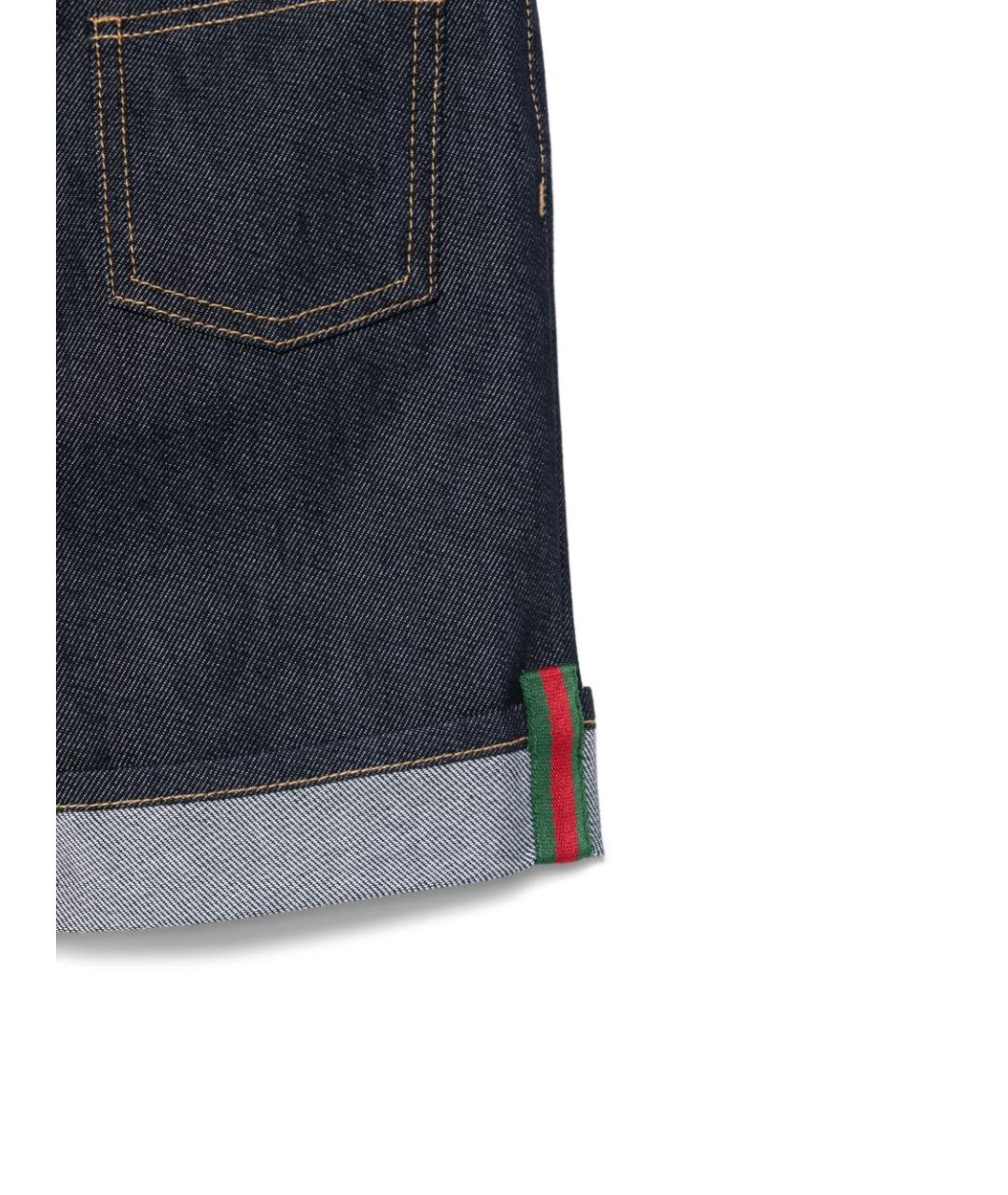 GUCCI Синие хлопковые брюки и шорты, фото 3