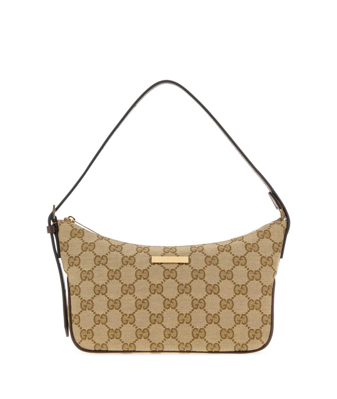GUCCI Бежевая сумка через плечо из канвы, фото 1