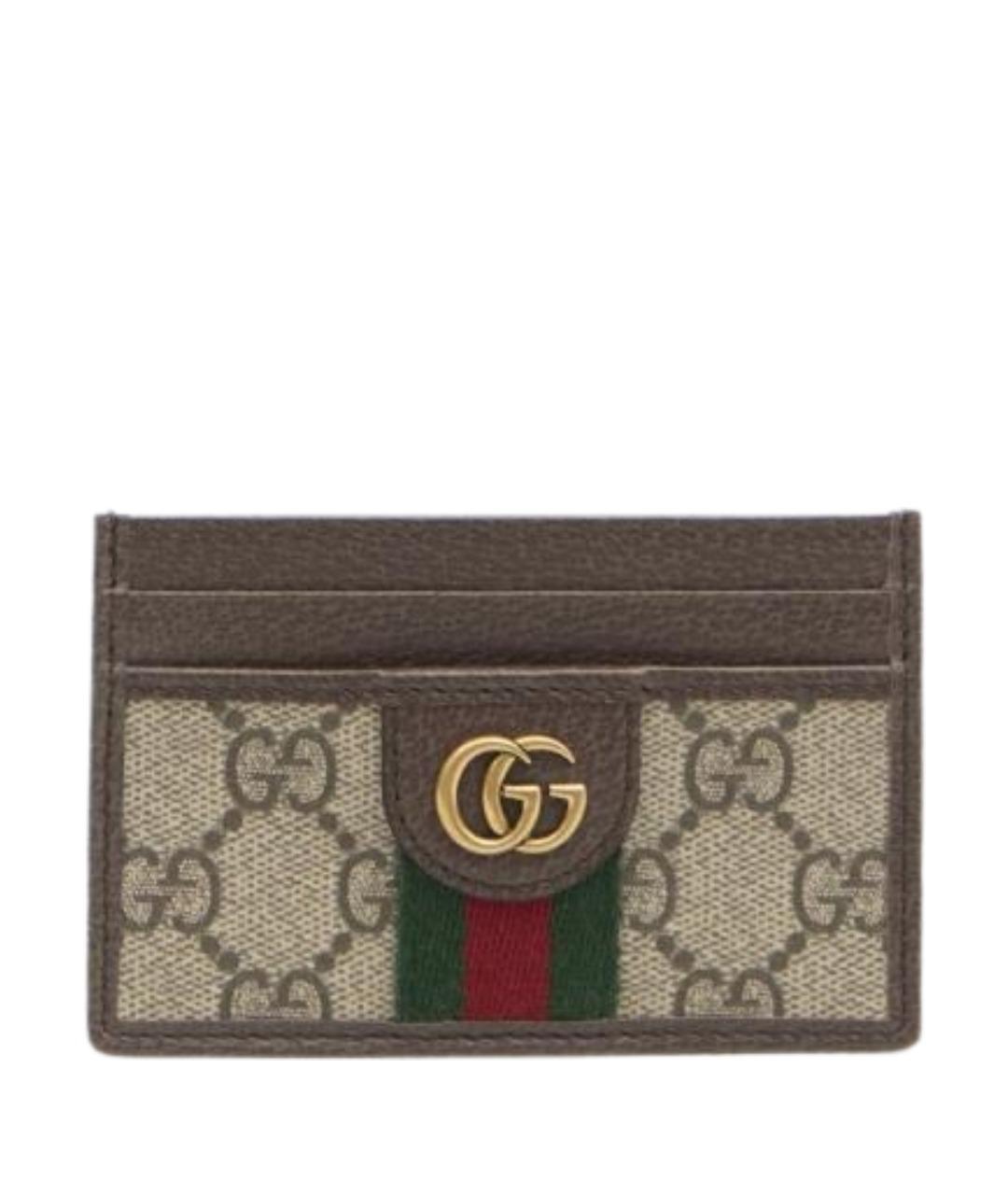 GUCCI Коричневый кожаный кошелек, фото 1