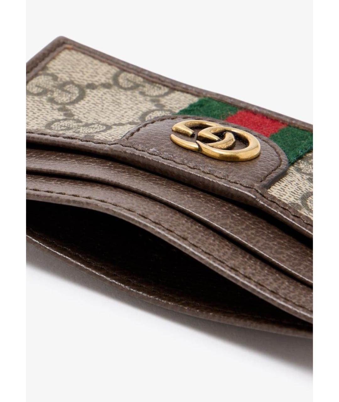 GUCCI Коричневый кожаный кошелек, фото 4