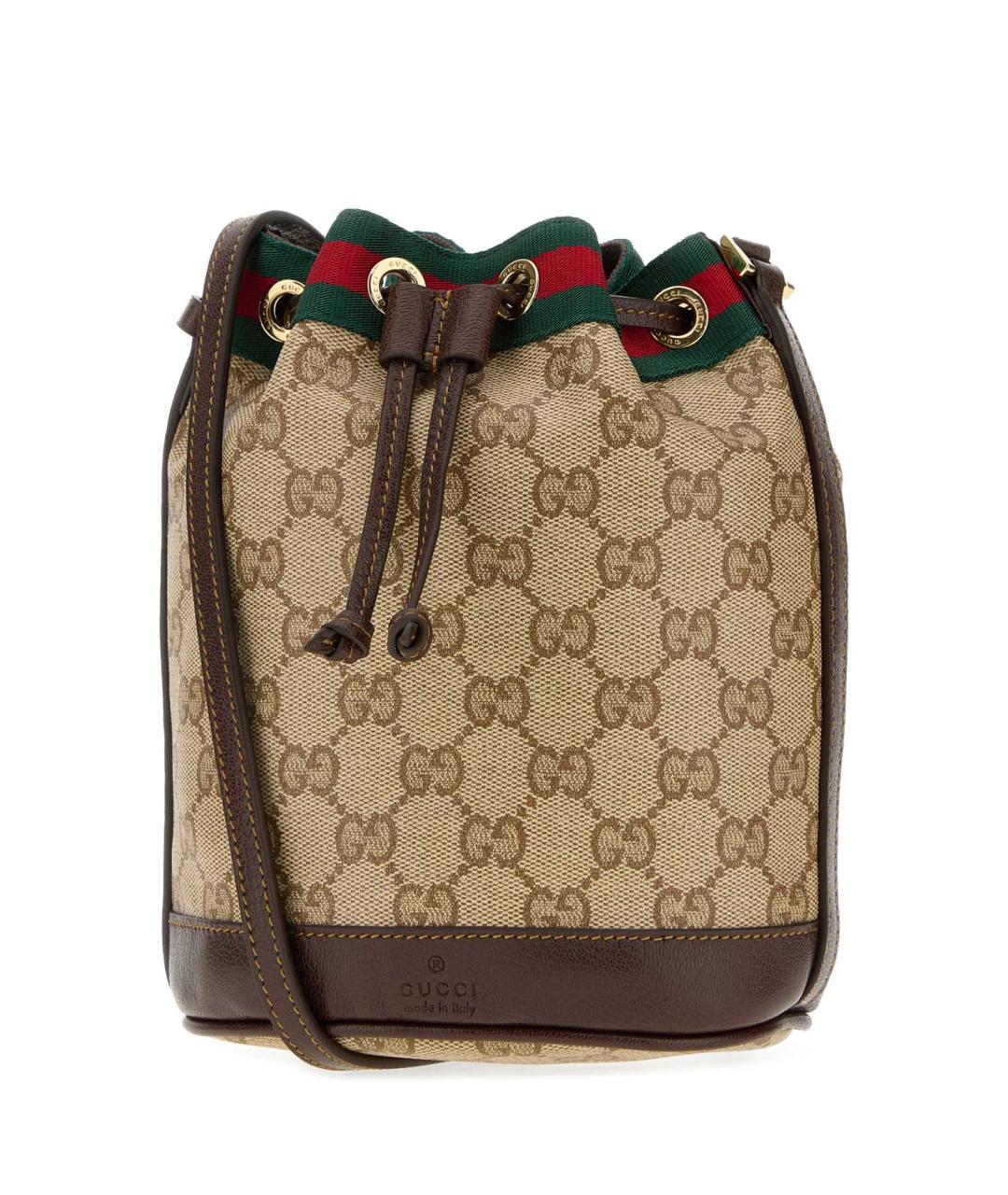 GUCCI Бежевая сумка через плечо из канвы, фото 2