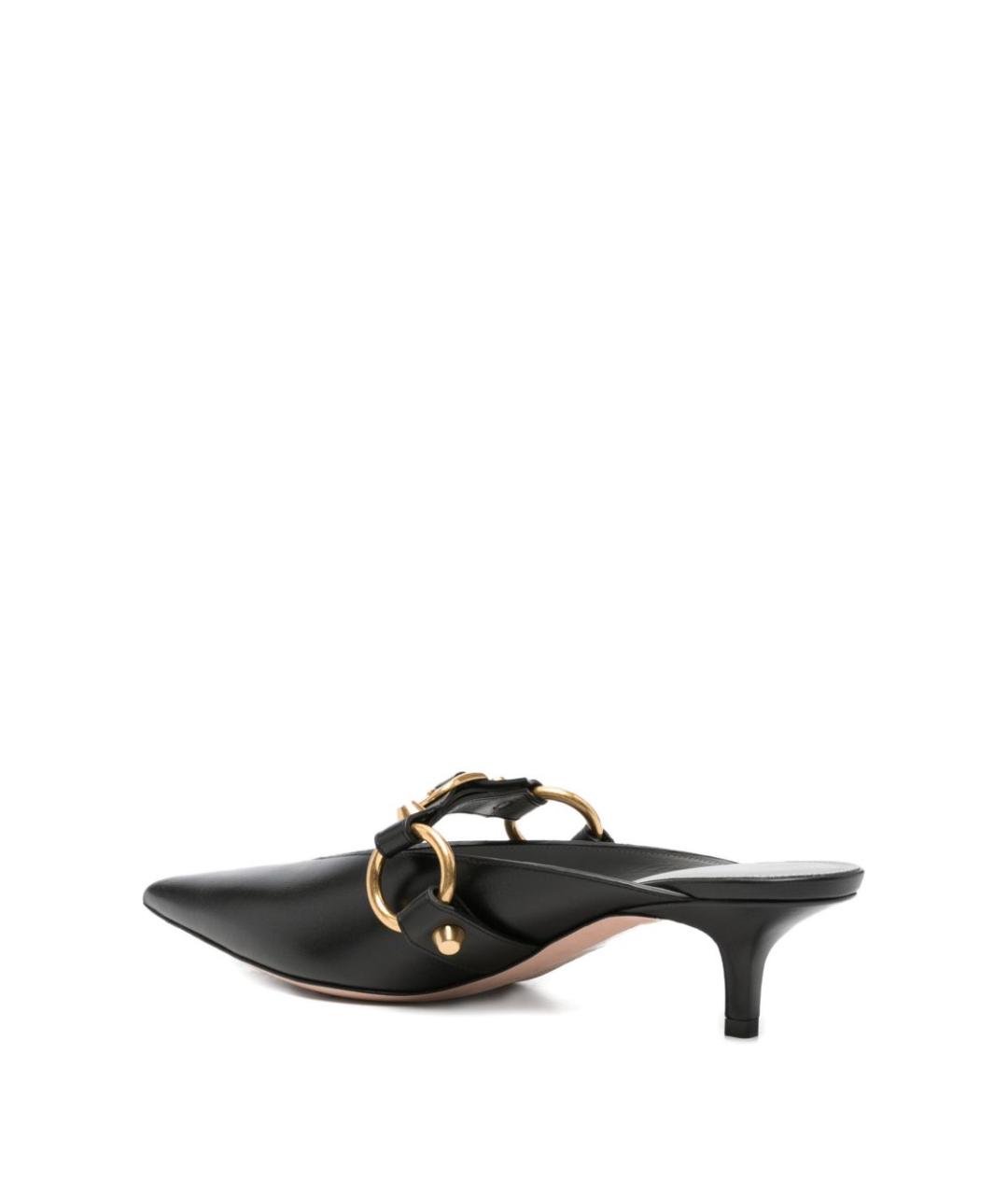 BALENCIAGA Черные кожаные мюли, фото 4