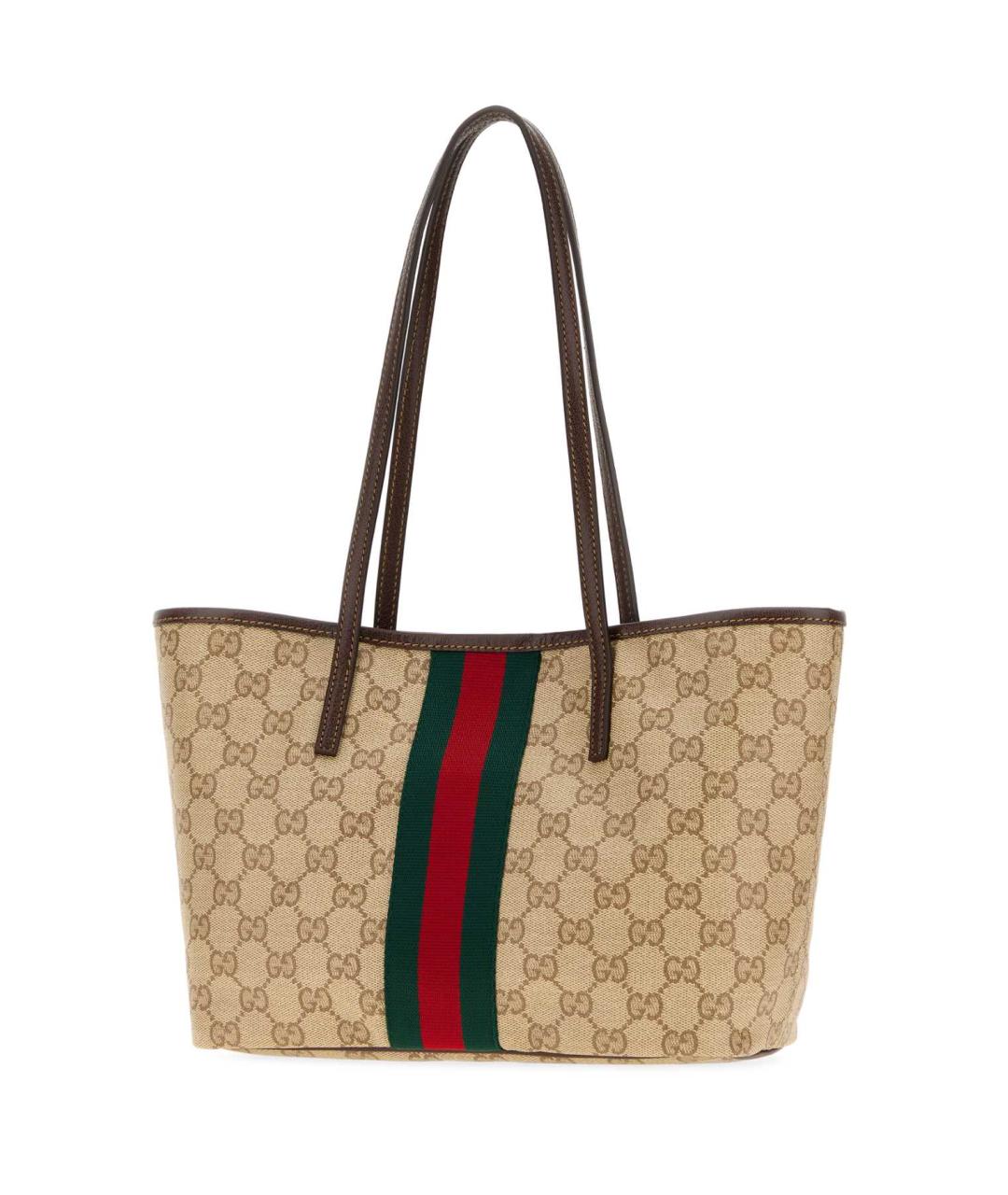 GUCCI Бежевая сумка тоут из канвы, фото 2