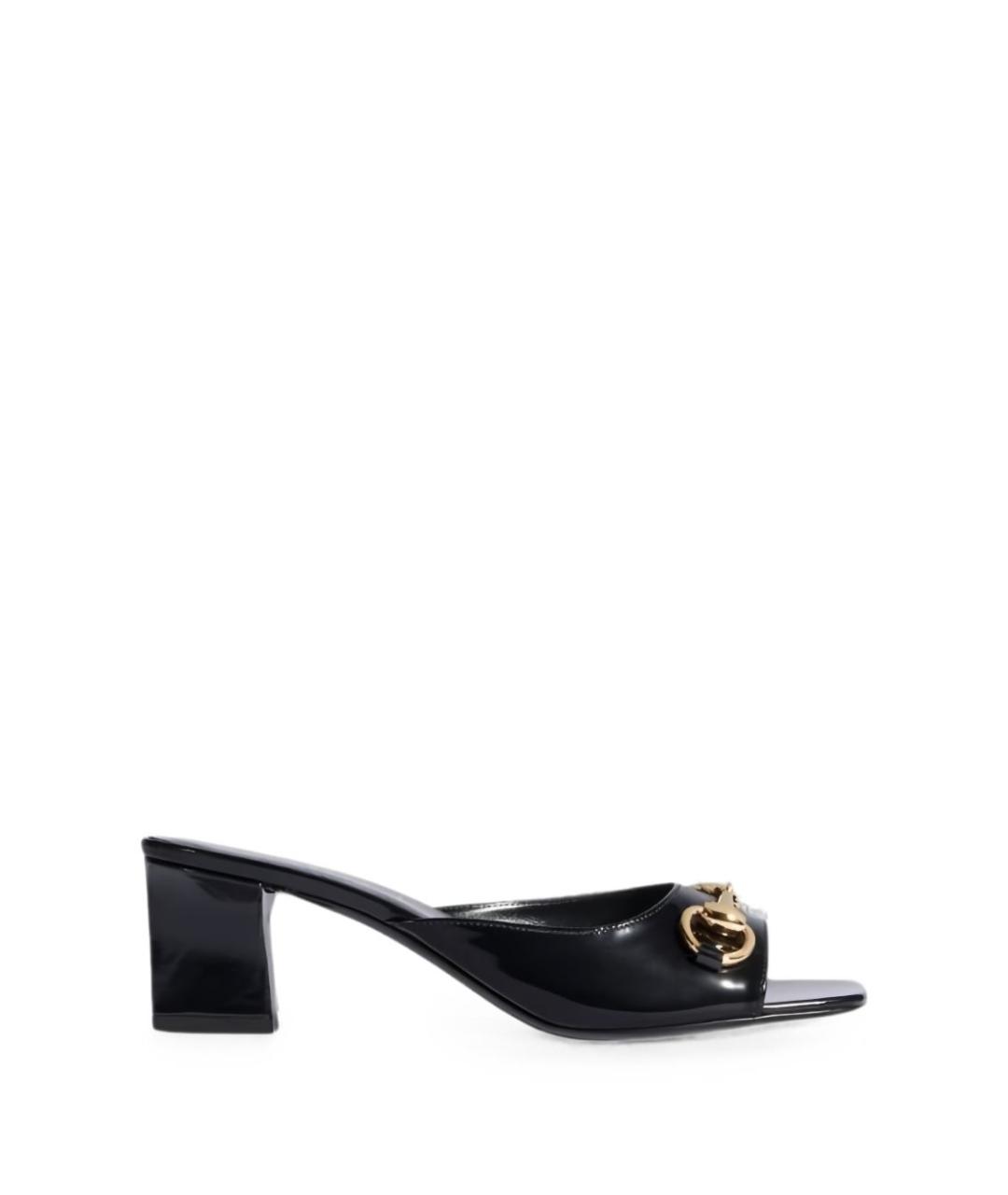GUCCI Черные кожаные мюли, фото 4