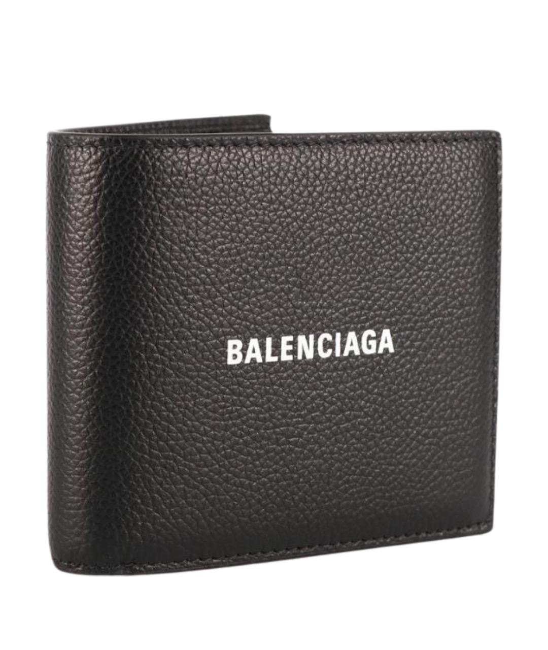 BALENCIAGA Черный кожаный кошелек, фото 1