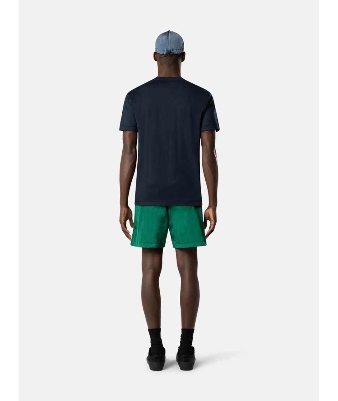 STONE ISLAND Синяя хлопковая футболка, фото 5
