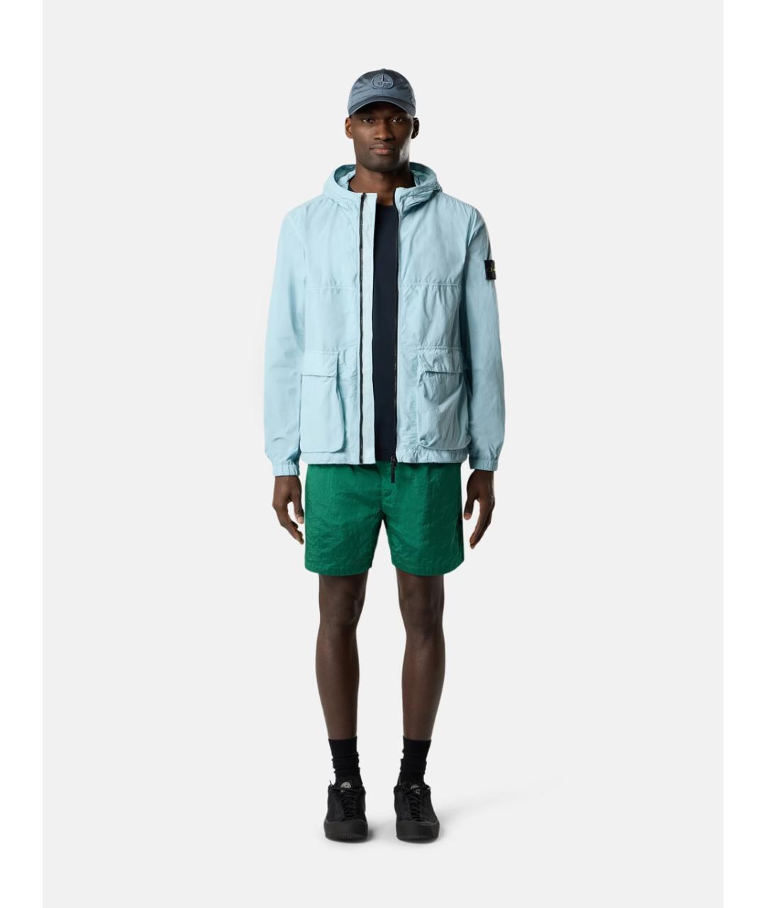 STONE ISLAND Синяя хлопковая футболка, фото 2