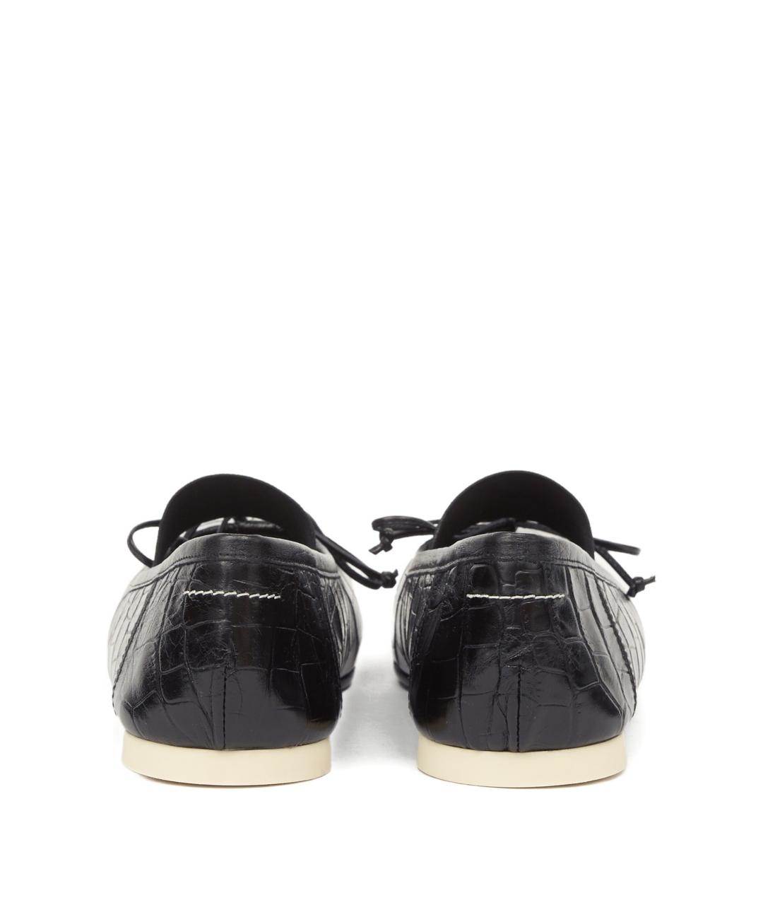 MM6 MAISON MARGIELA Черные кожаные балетки, фото 3