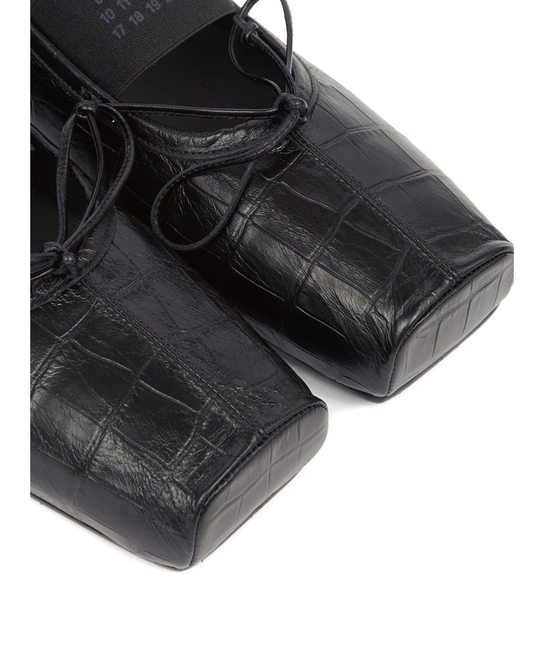 MM6 MAISON MARGIELA Черные кожаные балетки, фото 2