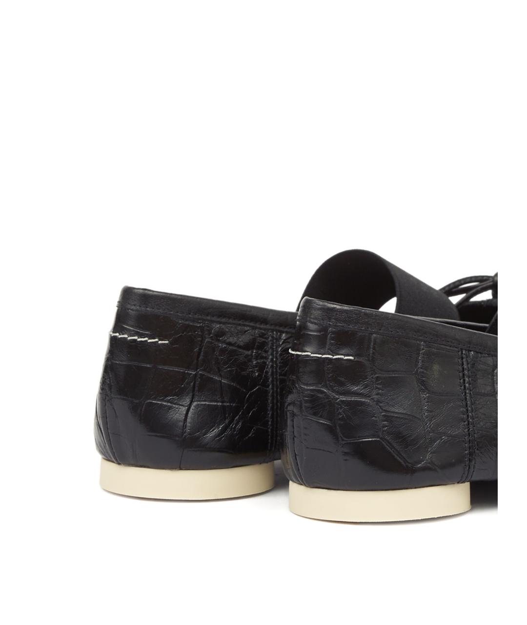 MM6 MAISON MARGIELA Черные кожаные балетки, фото 5