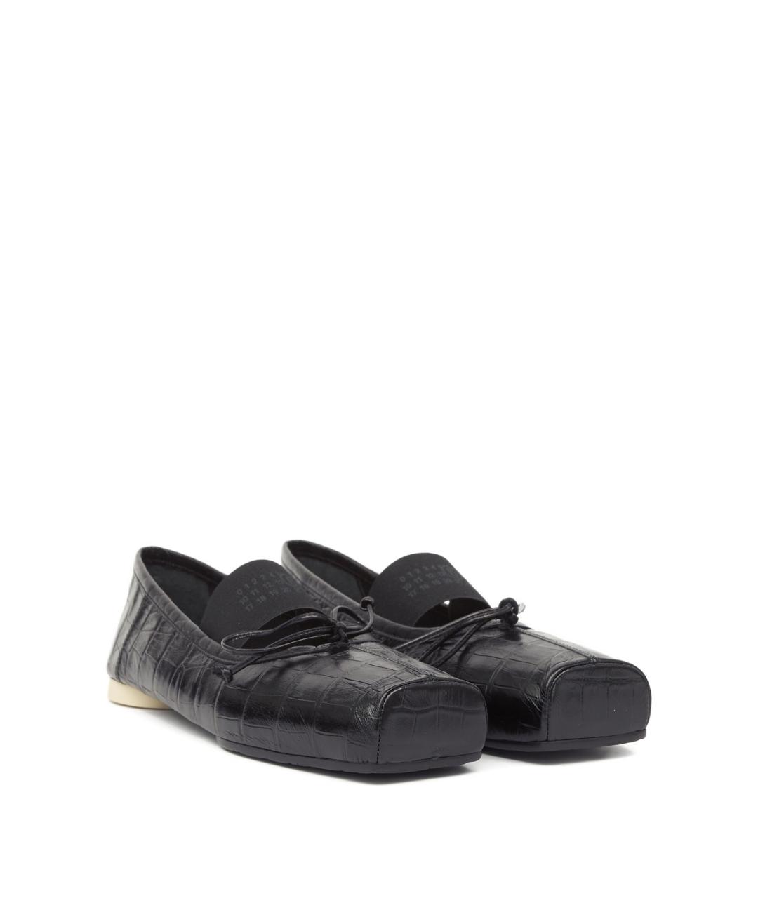 MM6 MAISON MARGIELA Черные кожаные балетки, фото 4