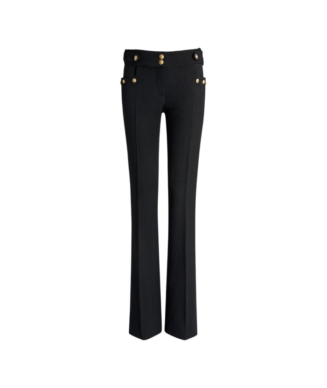 BALMAIN Черные шерстяные брюки узкие, фото 1