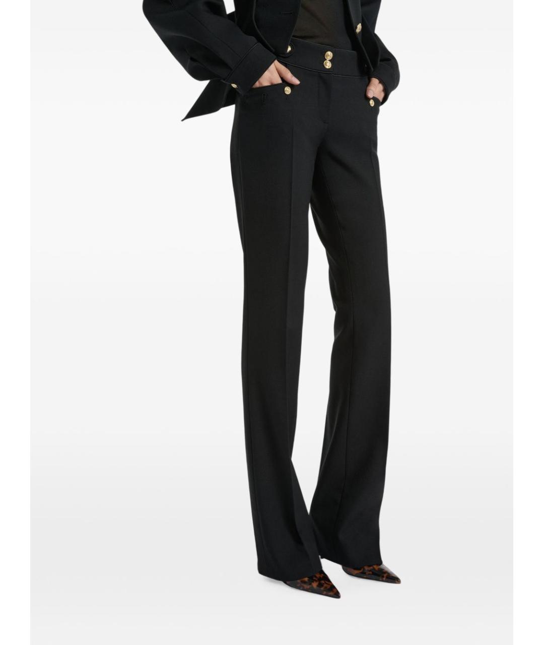 BALMAIN Черные шерстяные брюки узкие, фото 5