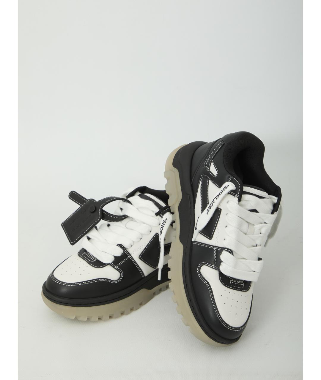 OFF-WHITE Мульти кожаные низкие кроссовки / кеды, фото 5