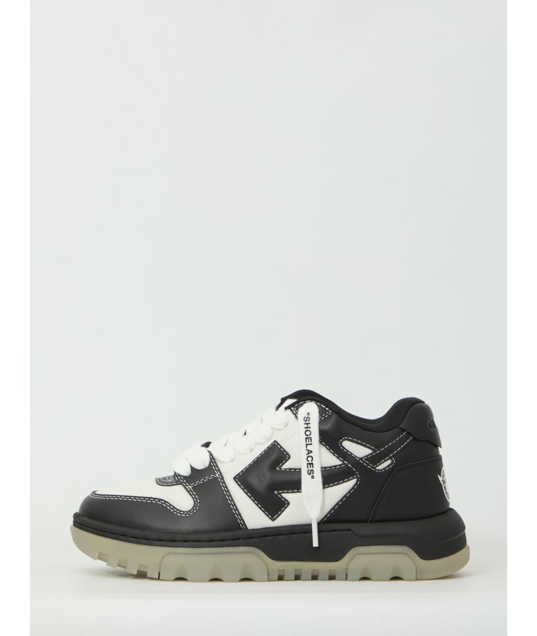OFF-WHITE Мульти кожаные низкие кроссовки / кеды, фото 4