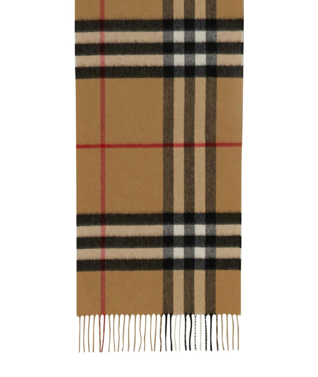 BURBERRY Бежевый шерстяной шарф, фото 2