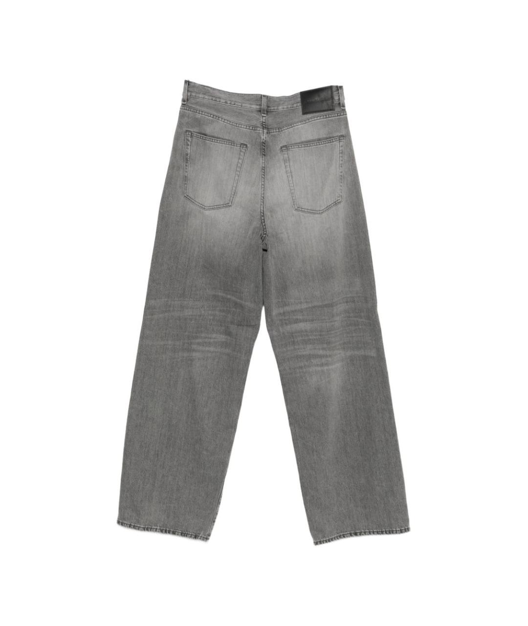 ACNE STUDIOS Серые хлопковые прямые джинсы, фото 3
