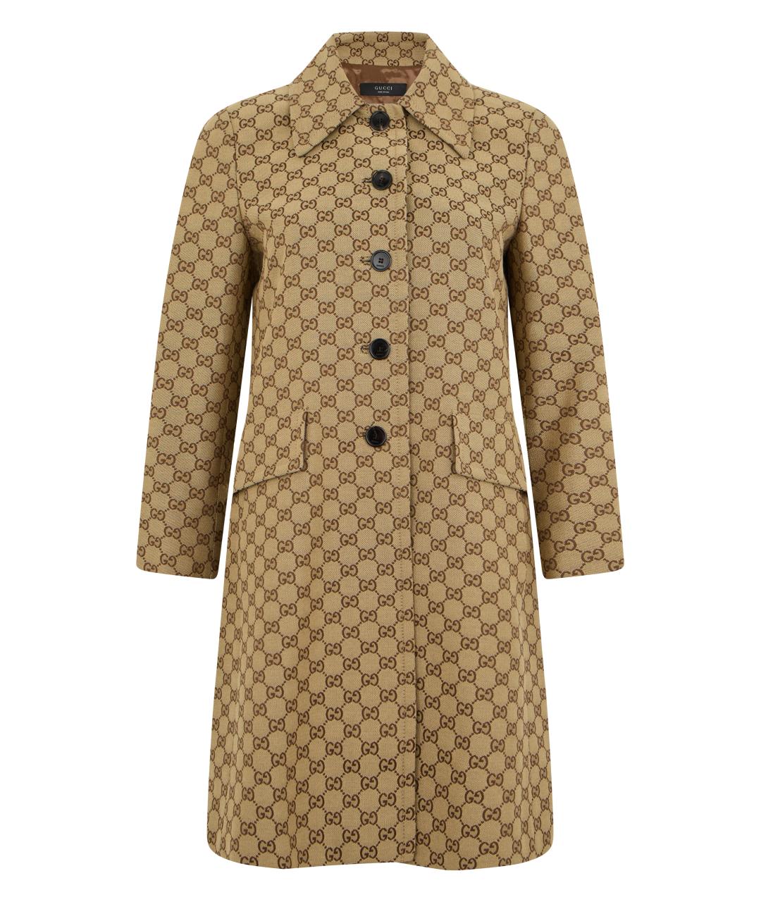 GUCCI Бежевое хлопковое пальто, фото 1