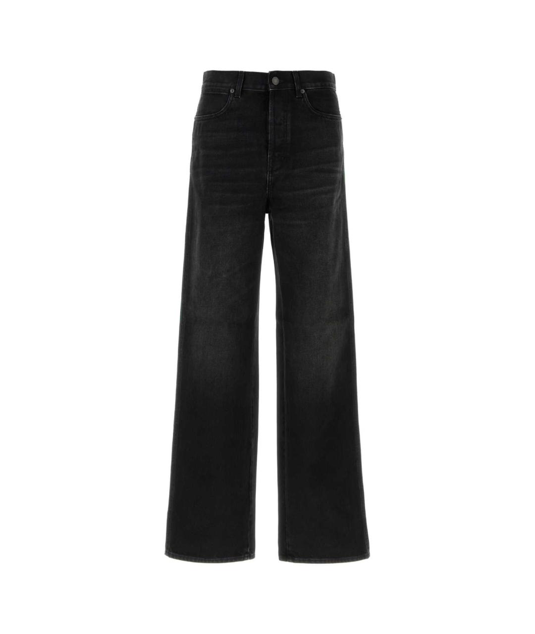 GUCCI Черные хлопковые прямые джинсы, фото 1