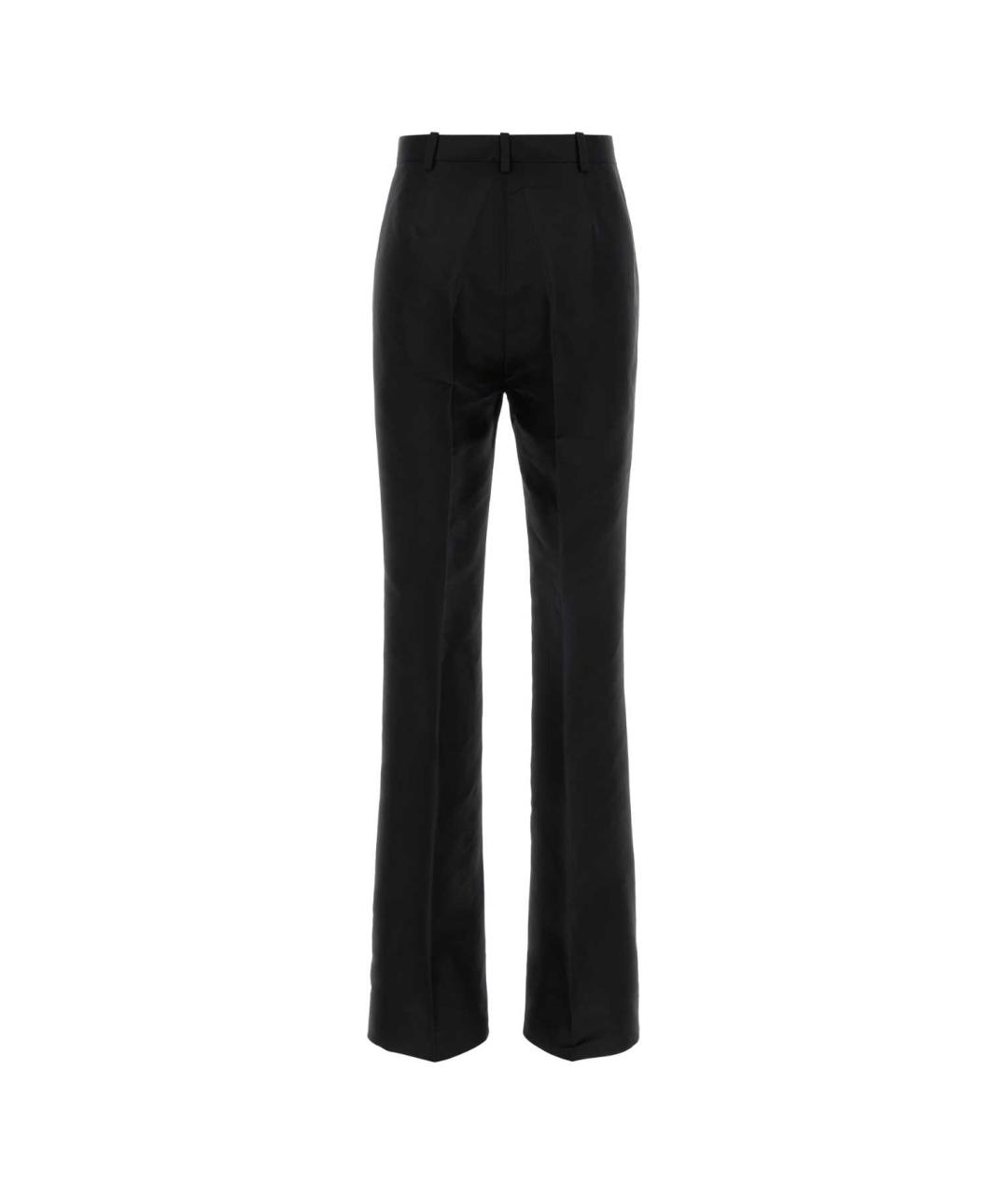 GUCCI Черные шелковые прямые брюки, фото 2