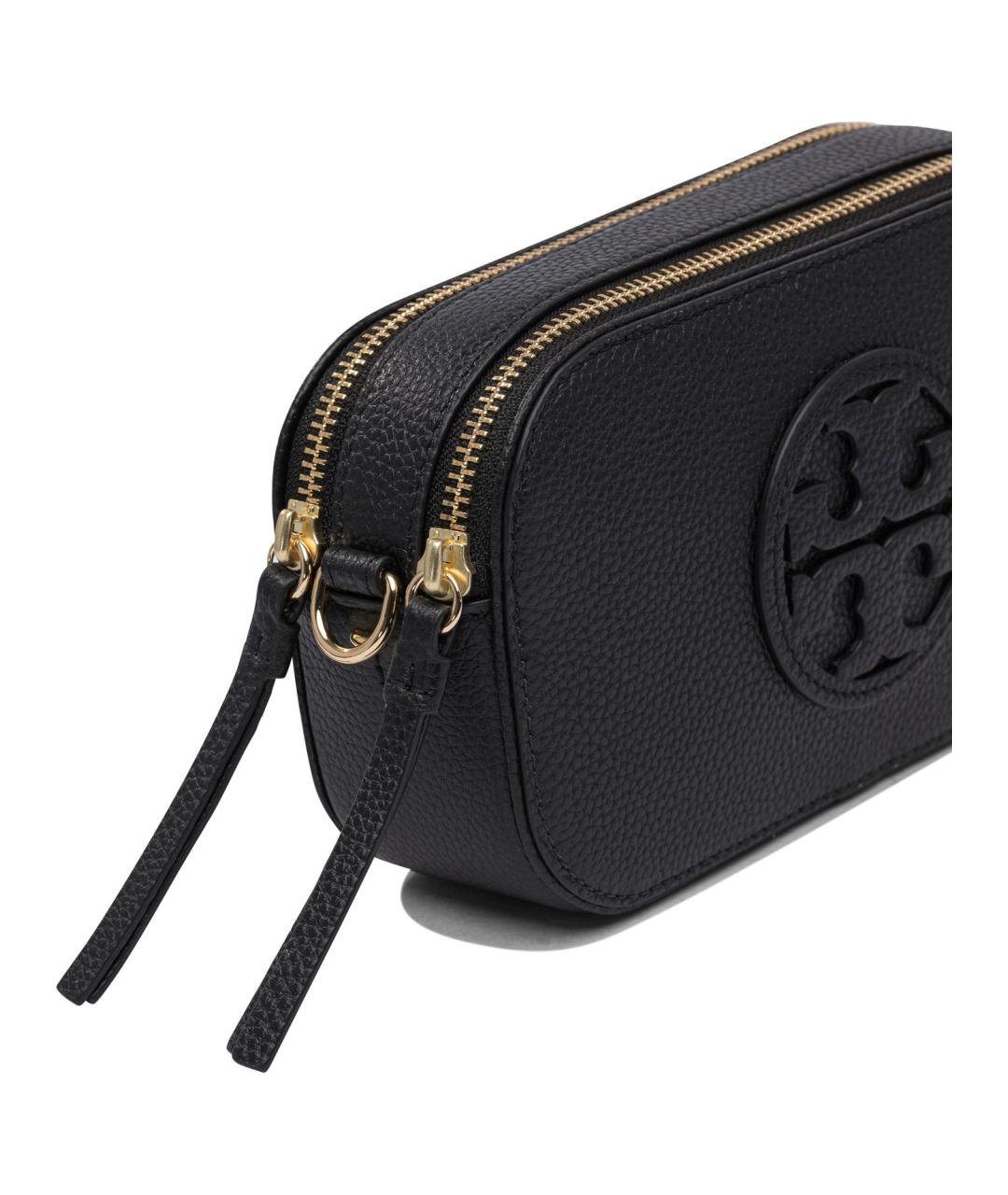 TORY BURCH Черная кожаная сумка через плечо, фото 4