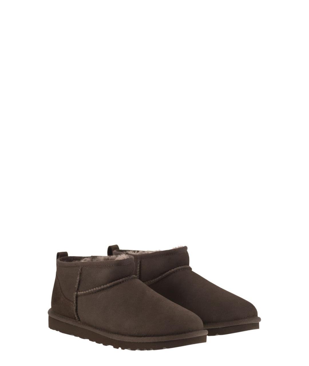 UGG Коричневые замшевые низкие ботинки, фото 4