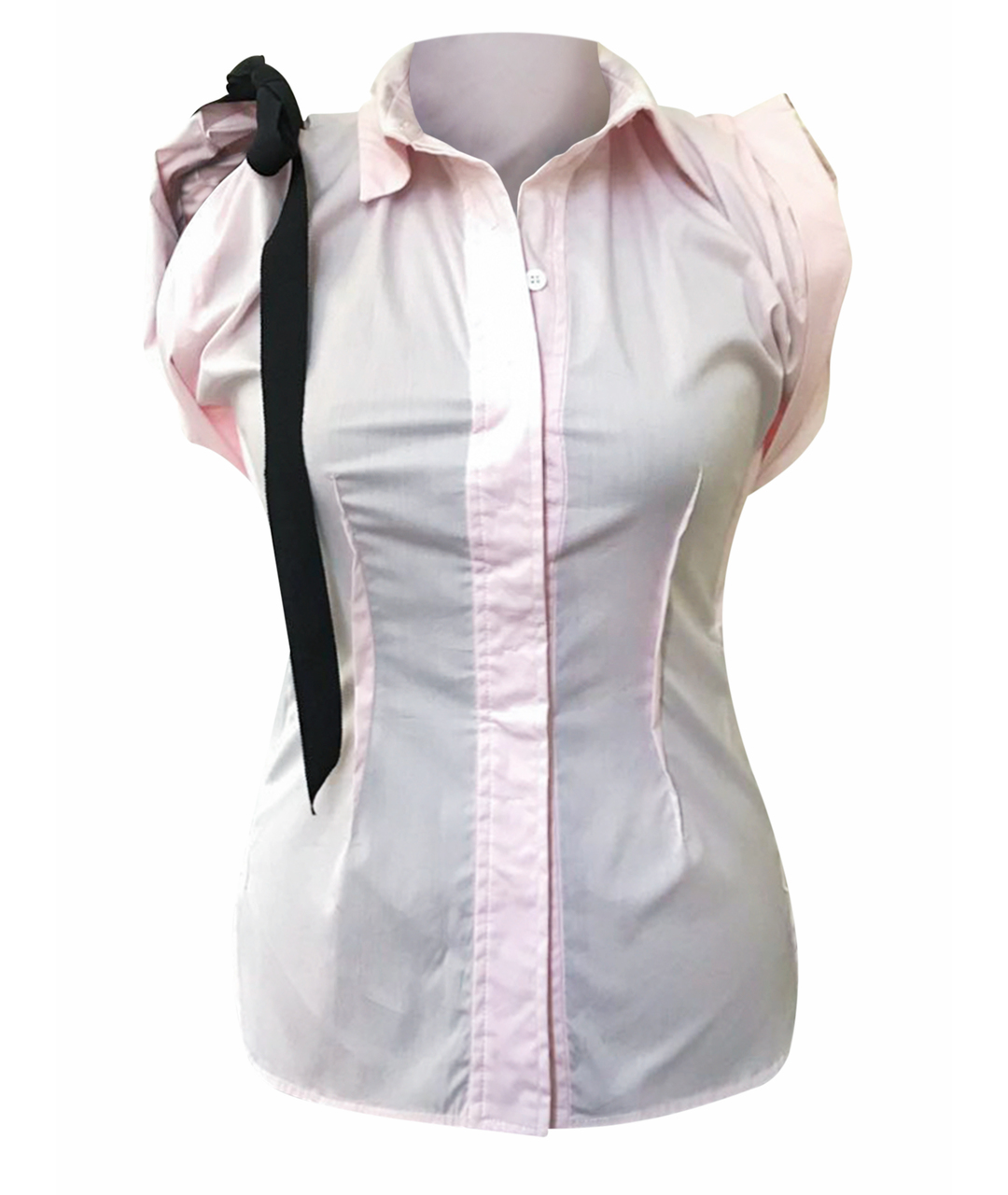MCQ ALEXANDER MCQUEEN Розовая хлопко-эластановая рубашка, фото 1